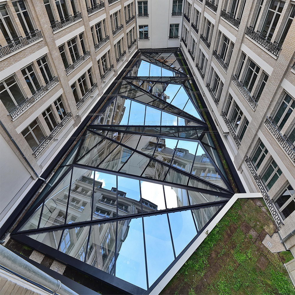 24-26, bld des Italiens | Paris 9 : verrière vue d'en haut