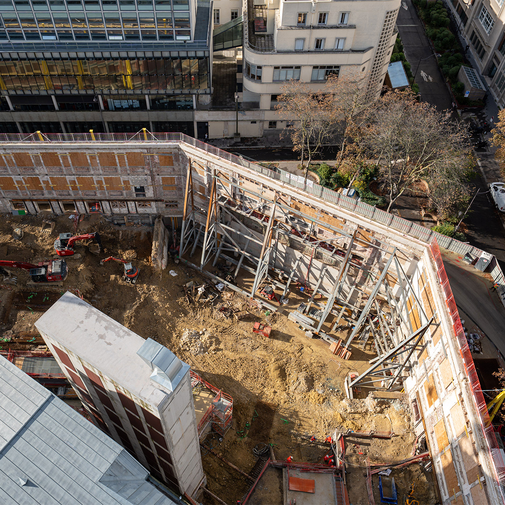 ESPCI : vue aérienne de la nouvelle entrée