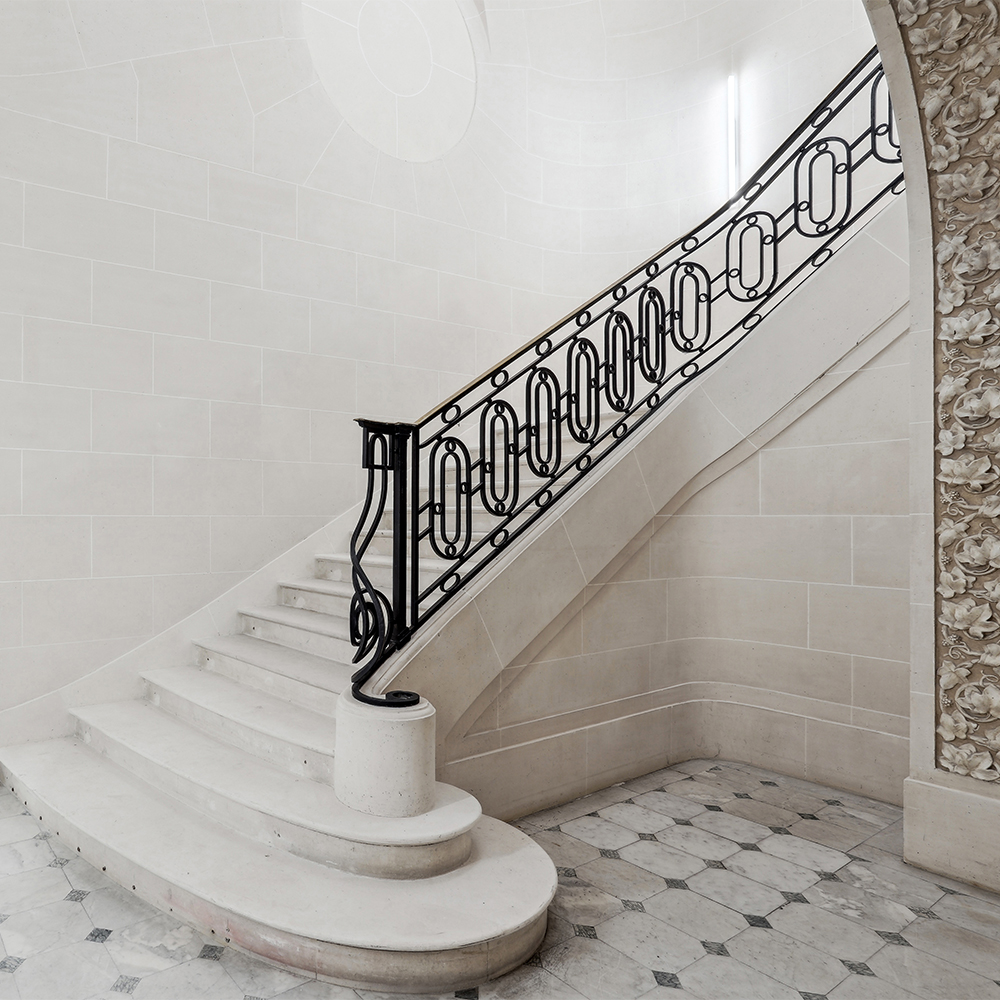 61 rue Galilée Vernet - 21/23 rue Vernet | Paris 8 : escalier patrimonial